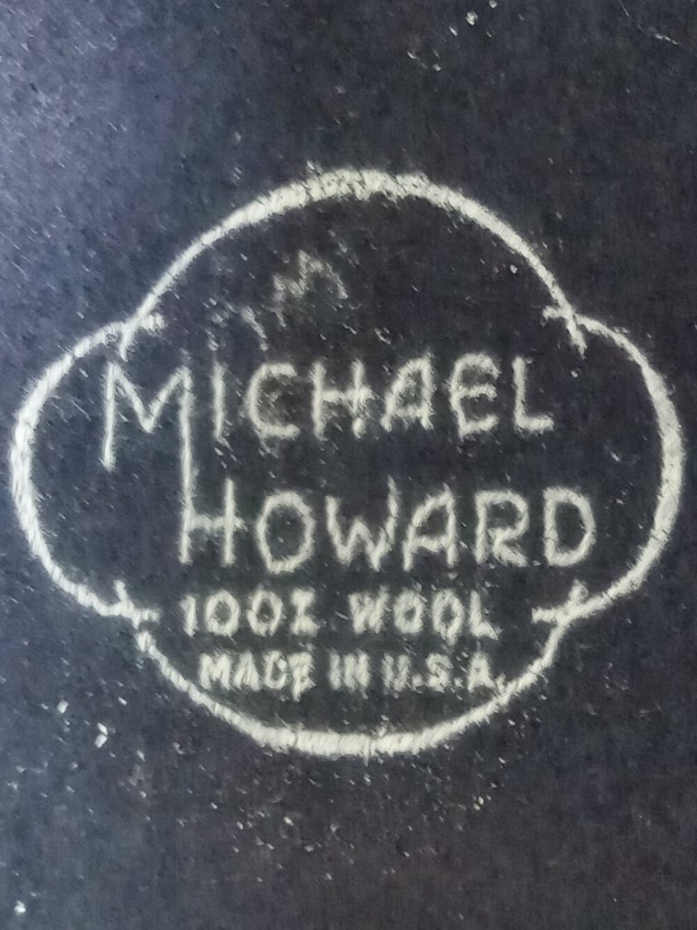 Veiled/Ribboned Navy Wool "Church Hat" by Michael Howard - Picture 10 of 10